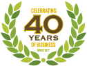 40 years logo for edmunds & clarke furniture website